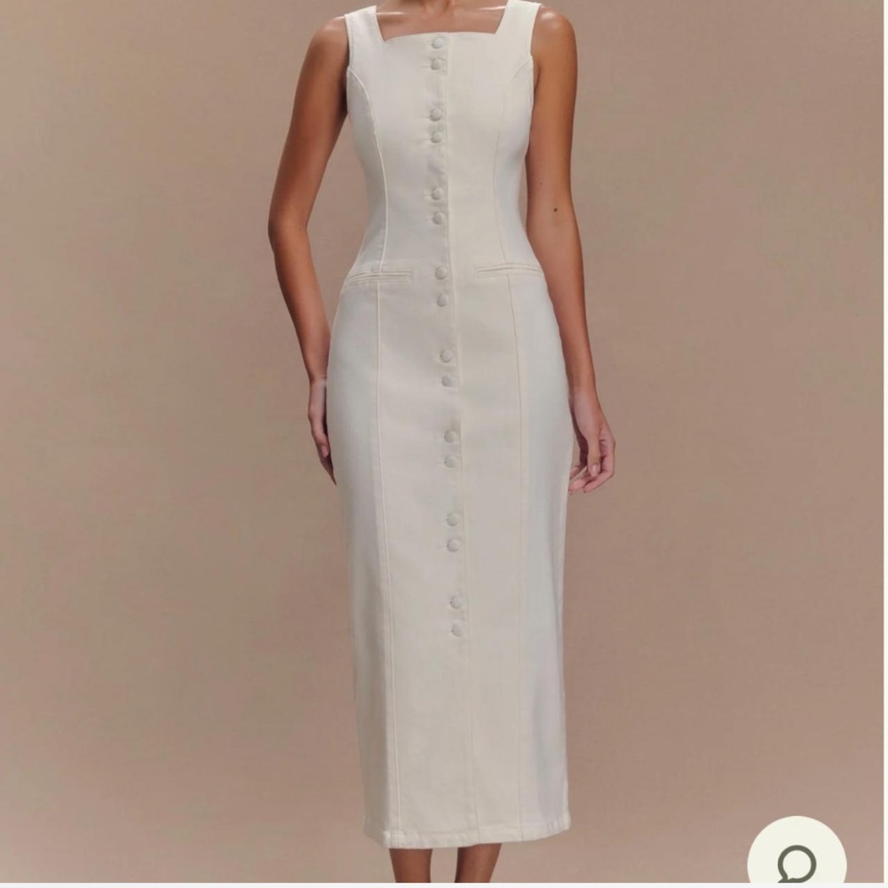 Meshki Reyna Denim Midi Dress